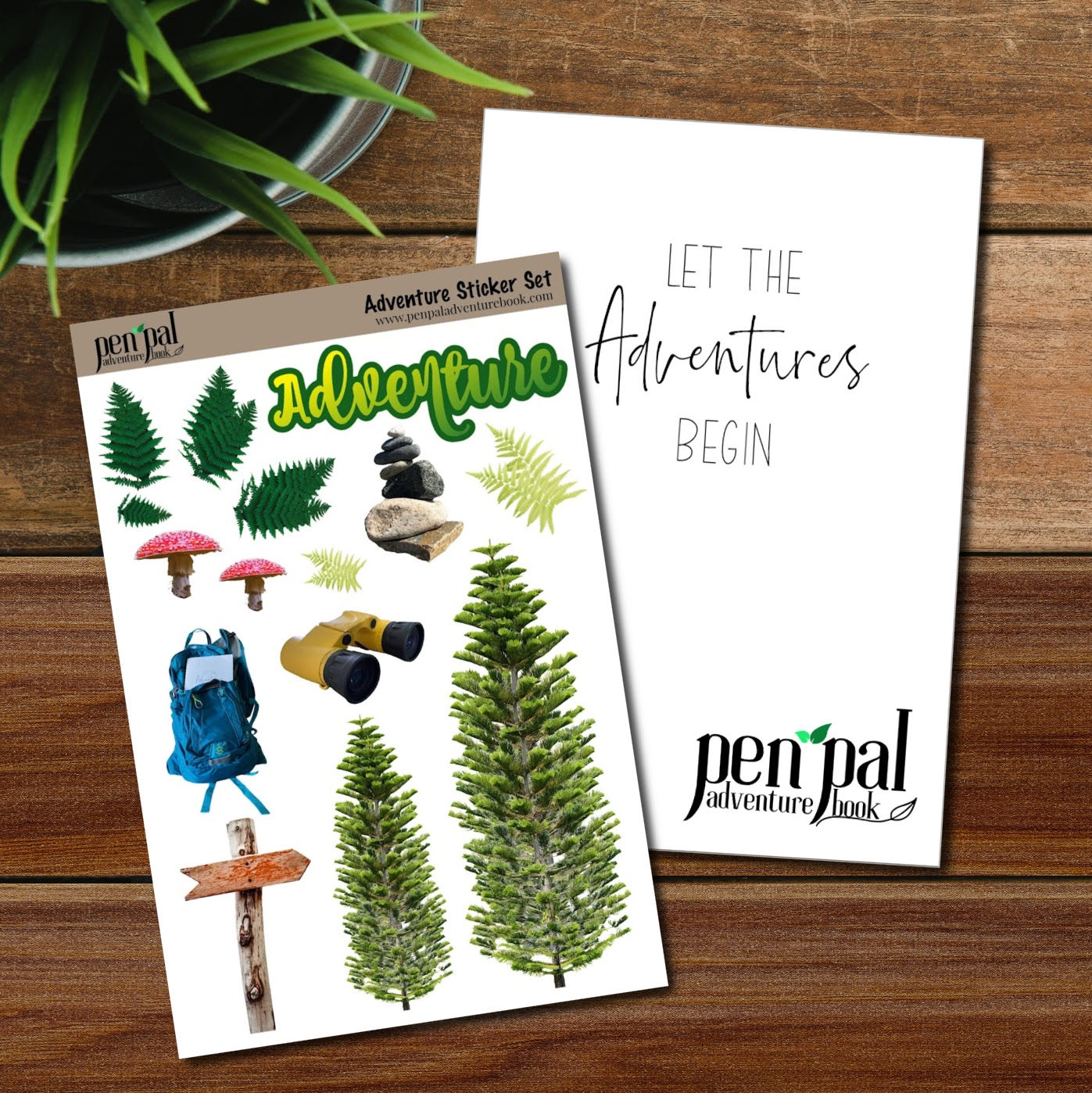 Pen Pal Adventure Book – Sticker Set – HIKING