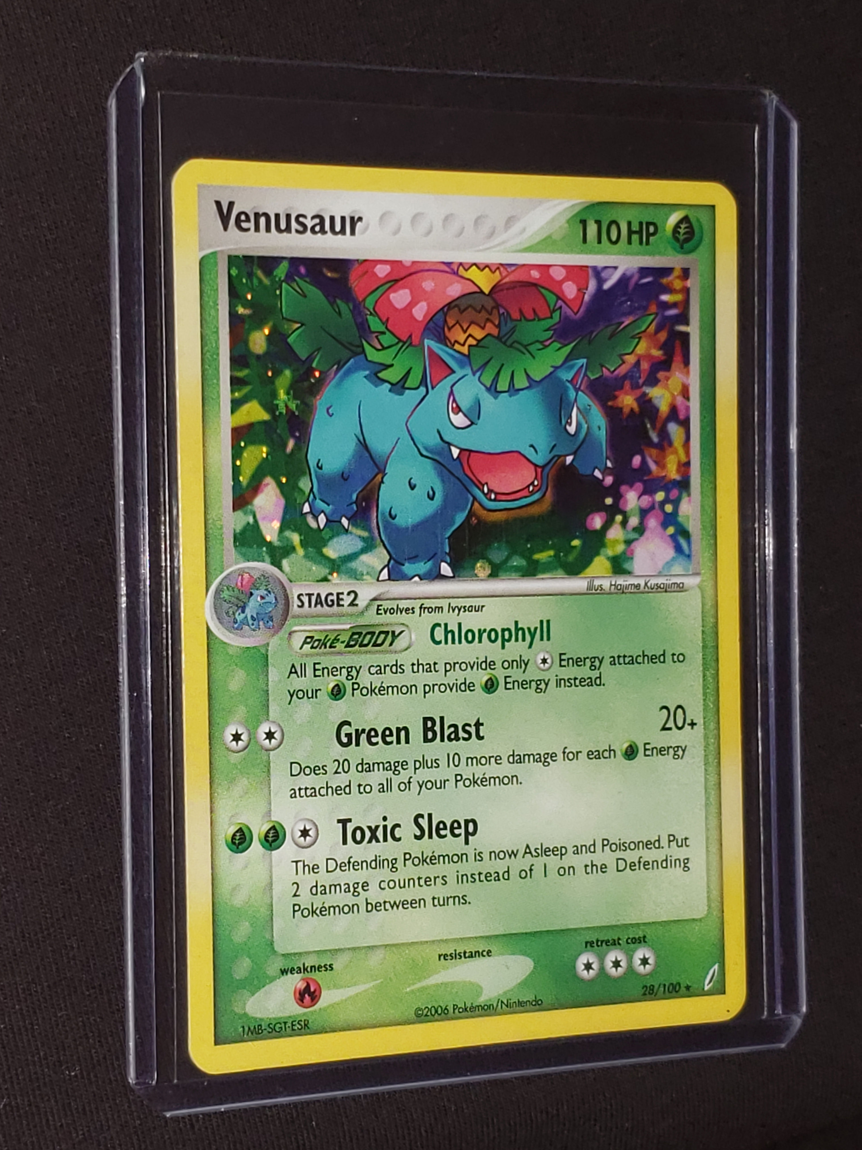 Pokemon- Venusaur- 28/100- Rare- Holo Foil- Ex Crystal Guardians- Near Mint-PLUS