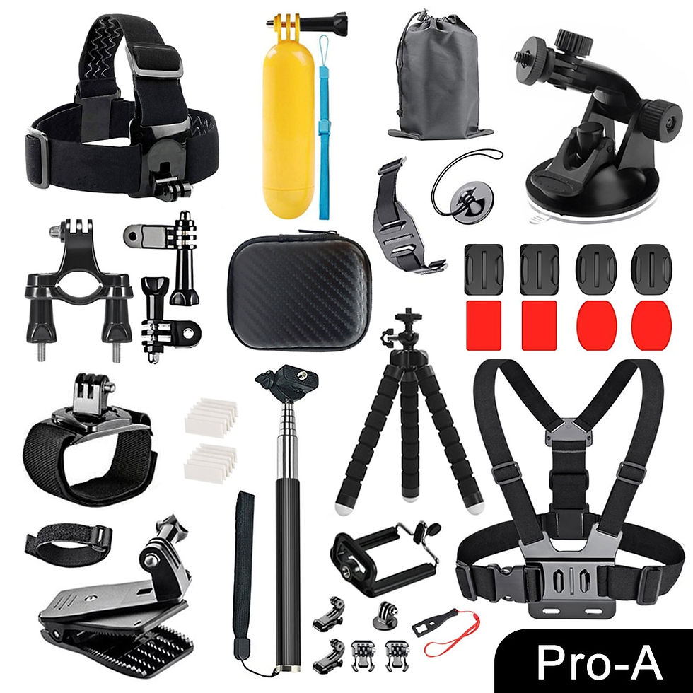 Thumbnail: ORBMART for GoPro Accessories Set for Go Pro Hero 11 10 9 8 7 6 5 4 Black Mount
