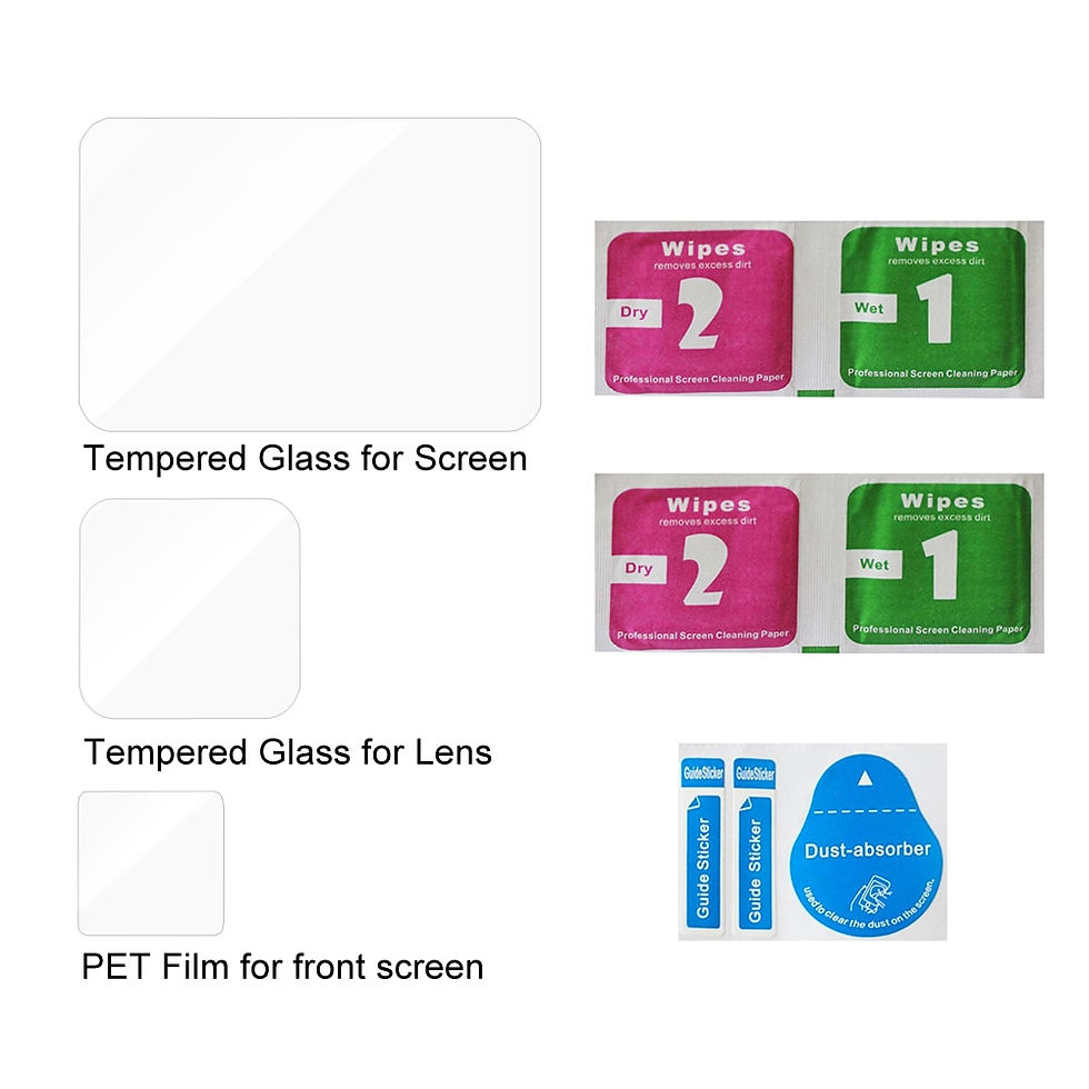 Thumbnail: Tempered Glass Screen Protector for GoPro Hero 8 Black Lens Protection