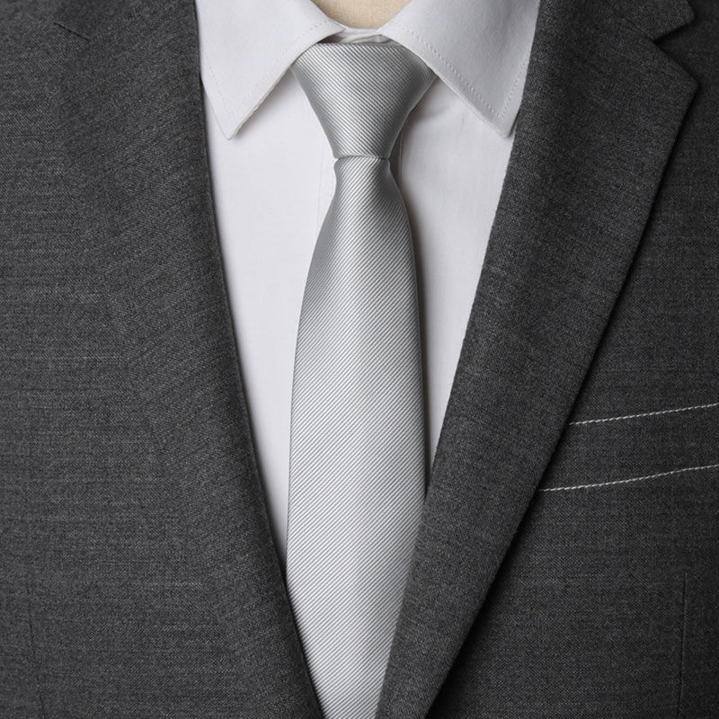 Thumbnail: Men Necktie Zipper Lazy Tie Fashion Solid 6cm Ties Business for Man