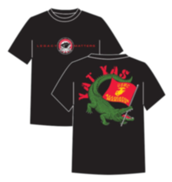 Black Sport Performance Alligator Marine Legacy - Unisex Tee (2X-4X =$5)