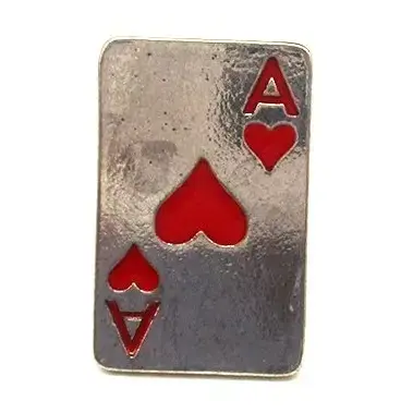 Western Heart Ace Card Cuff Ring