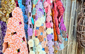 Vintage yo-yo quilts made into skirts