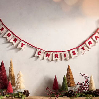 MERRY CHRISTMAS Felt Garland