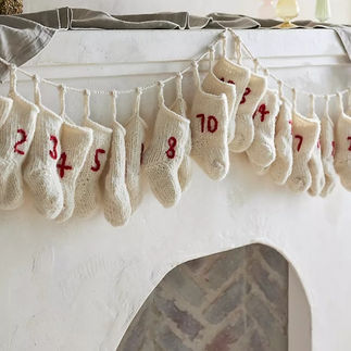 Advent Stocking Garland