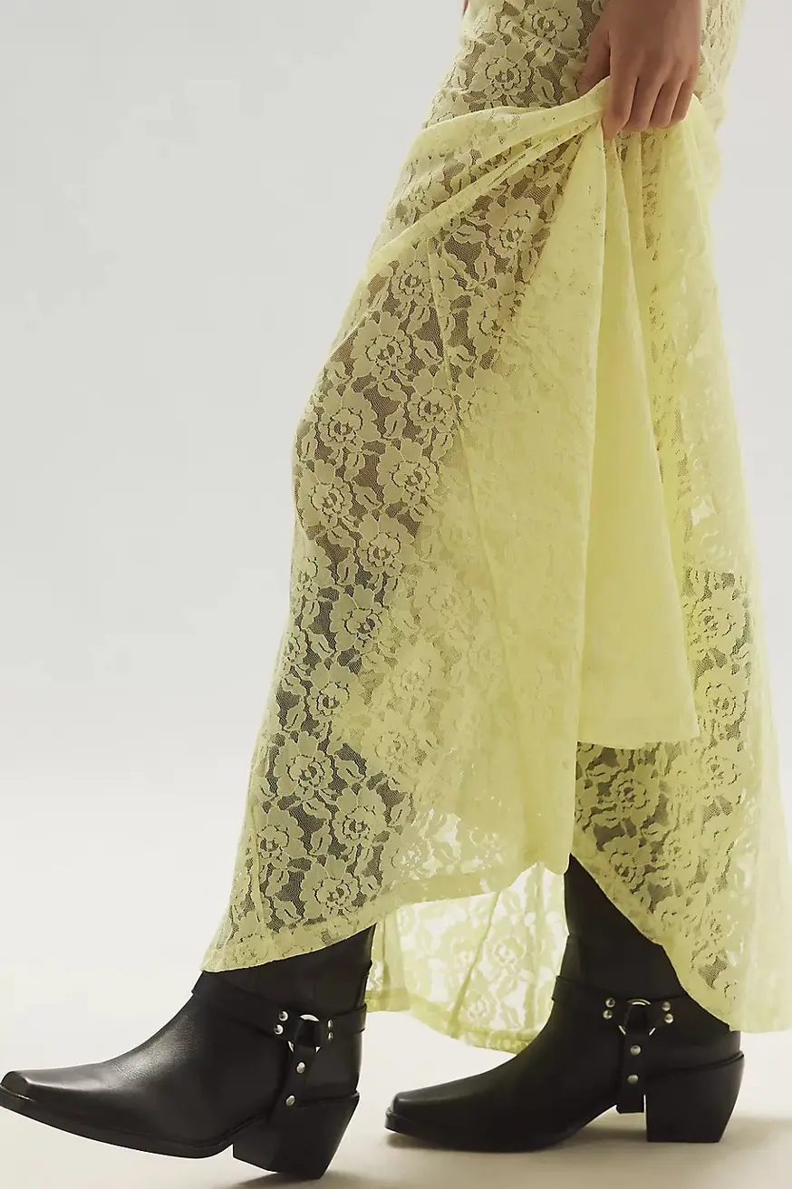 Thumbnail: Lace Hollow Out Jacquard Skirt