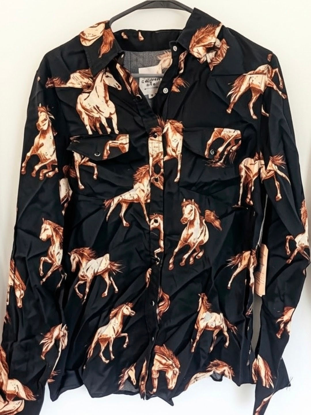 Horse Print Western Shirt