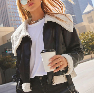 Bleeker Faux Leather Shearling Jacket