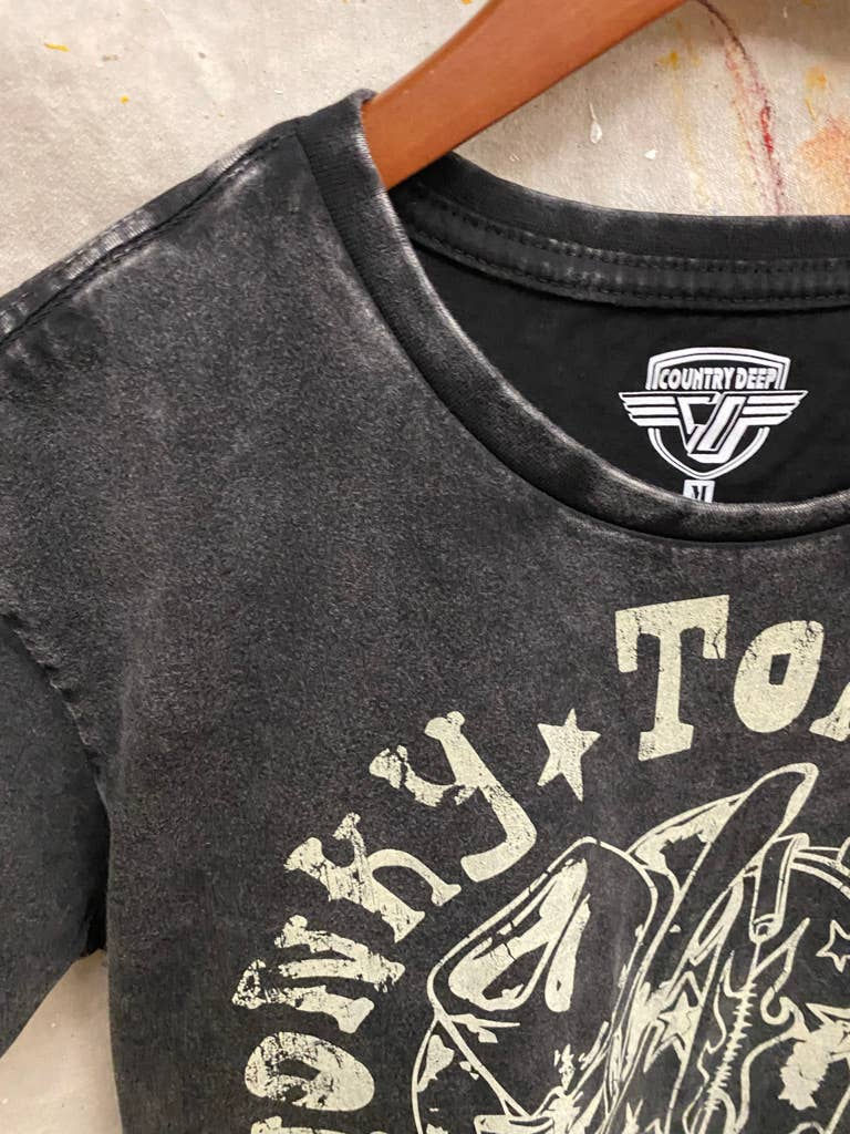 Thumbnail: Honky Tonk Gal Boots Cropped Tee