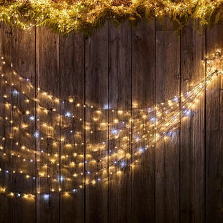 Star Topped Twinkling Cascade Garland