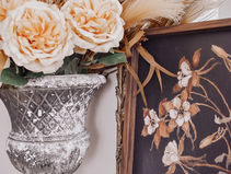 A Bedroom With A Fall Mantle View