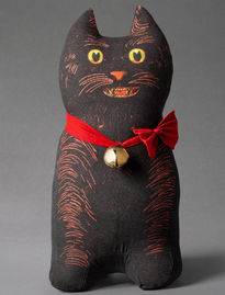 16"x8" Black Cat Novelty Plush Pillow - John Derian For Target