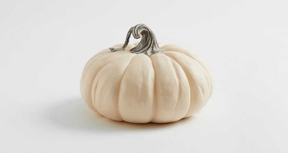 White Lit Pumpkin
