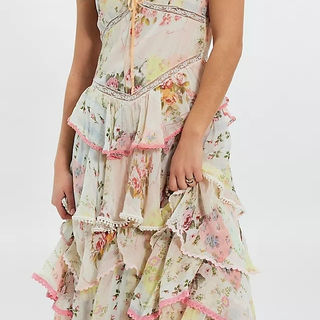 Free People effortless bohemian piece styled casually Love You Bunches Midi Dress
