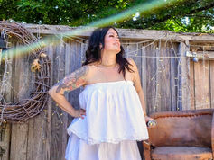 The Revival skirt set made from a vintage sheet