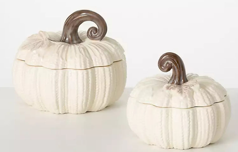 Ceramic Pumpkins with lids