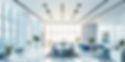 Bright modern office and upscale residential interior background fusion, clean white marbl
