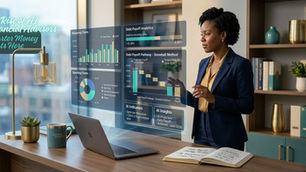 AI financial advisor using advanced technology to analyze budgeting, debt, and wealth strategies