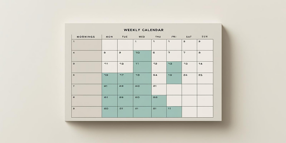 Calendar showing best social media posting times.