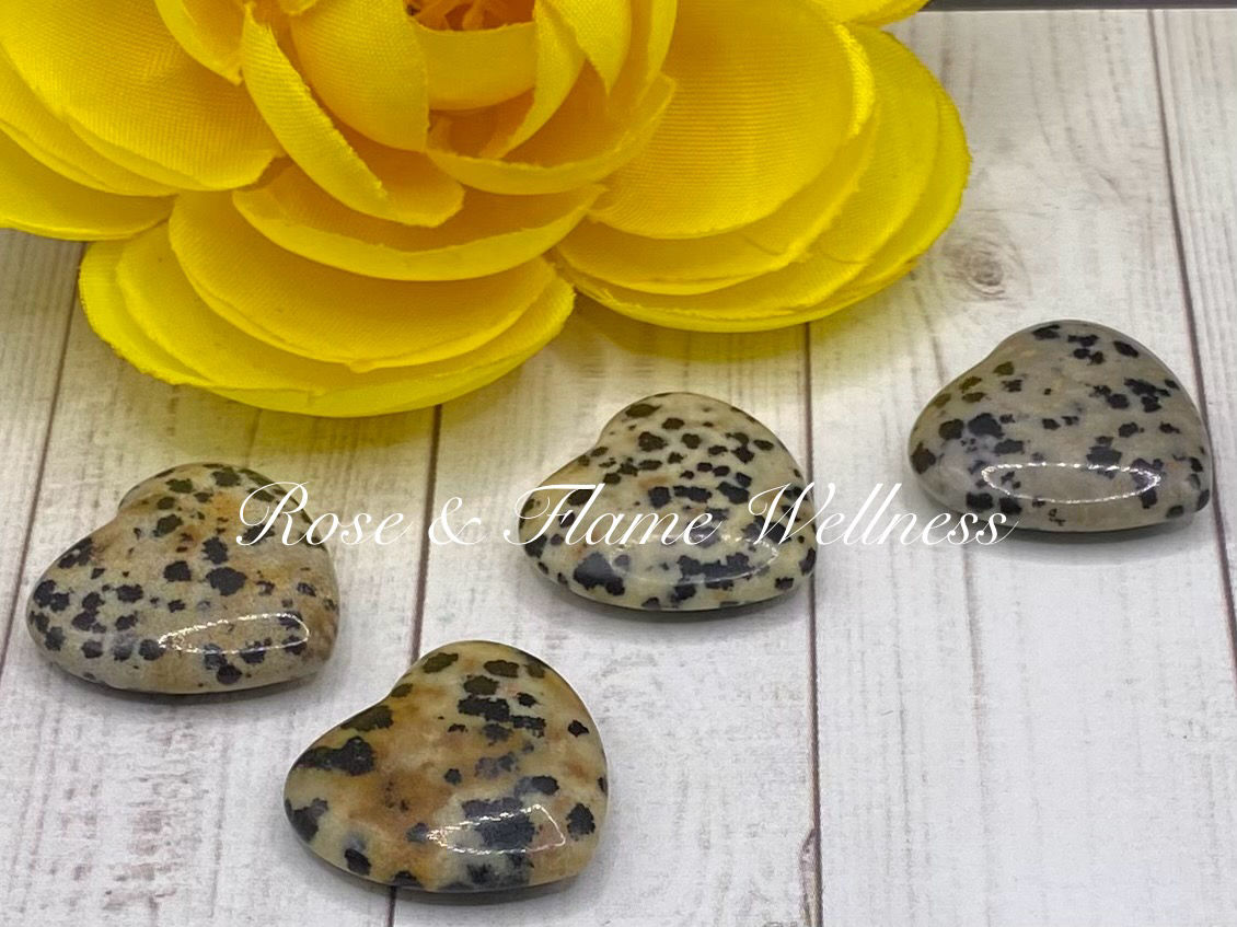 Dalmatian Stone Heart Stone