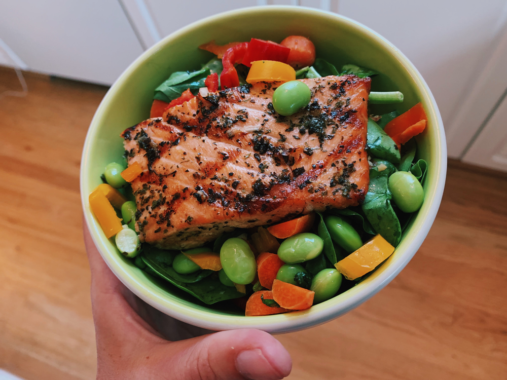 Grilled Salmon Power Bowl
