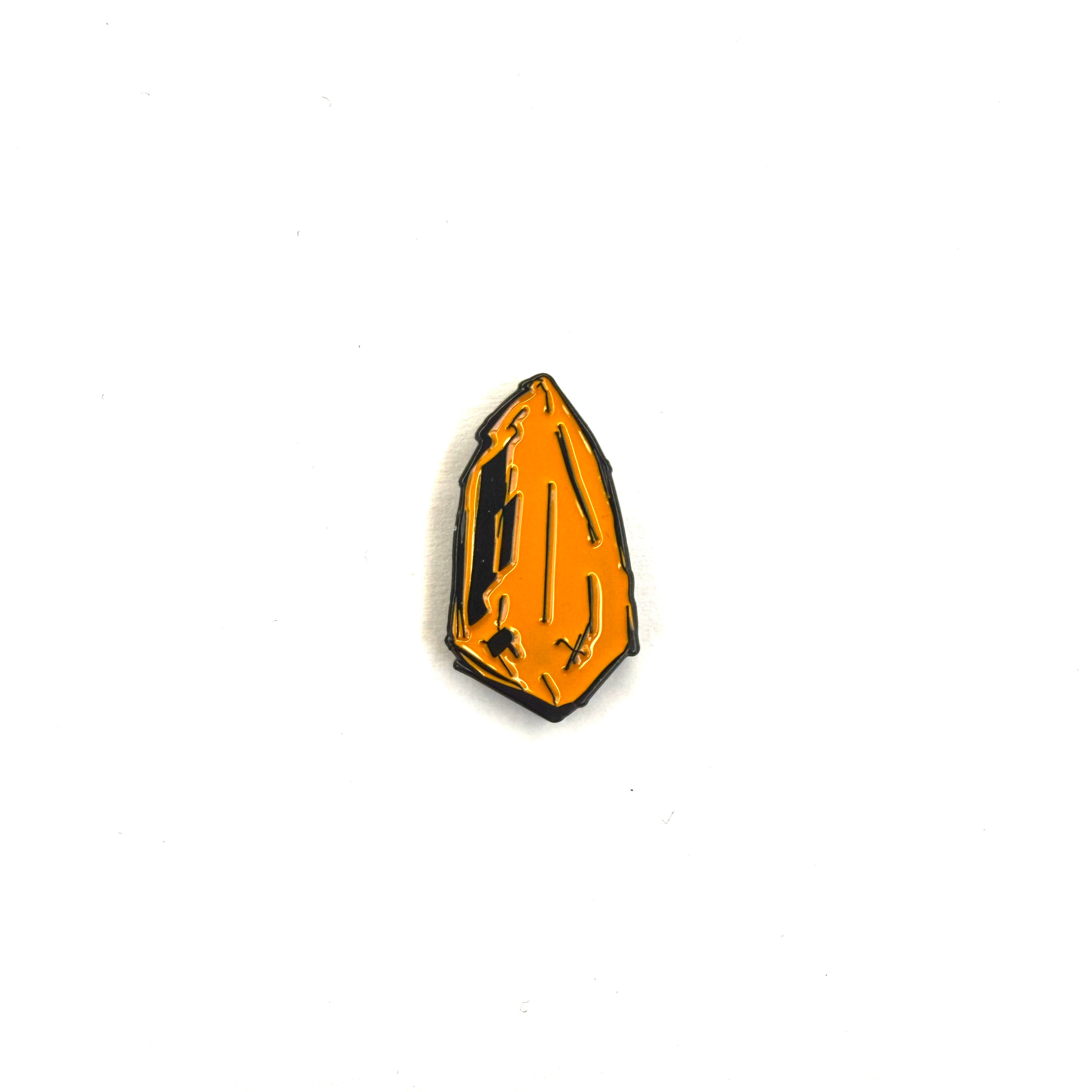 Orange Enamel Kyber Crystal Pin - Pragmatism Kyber