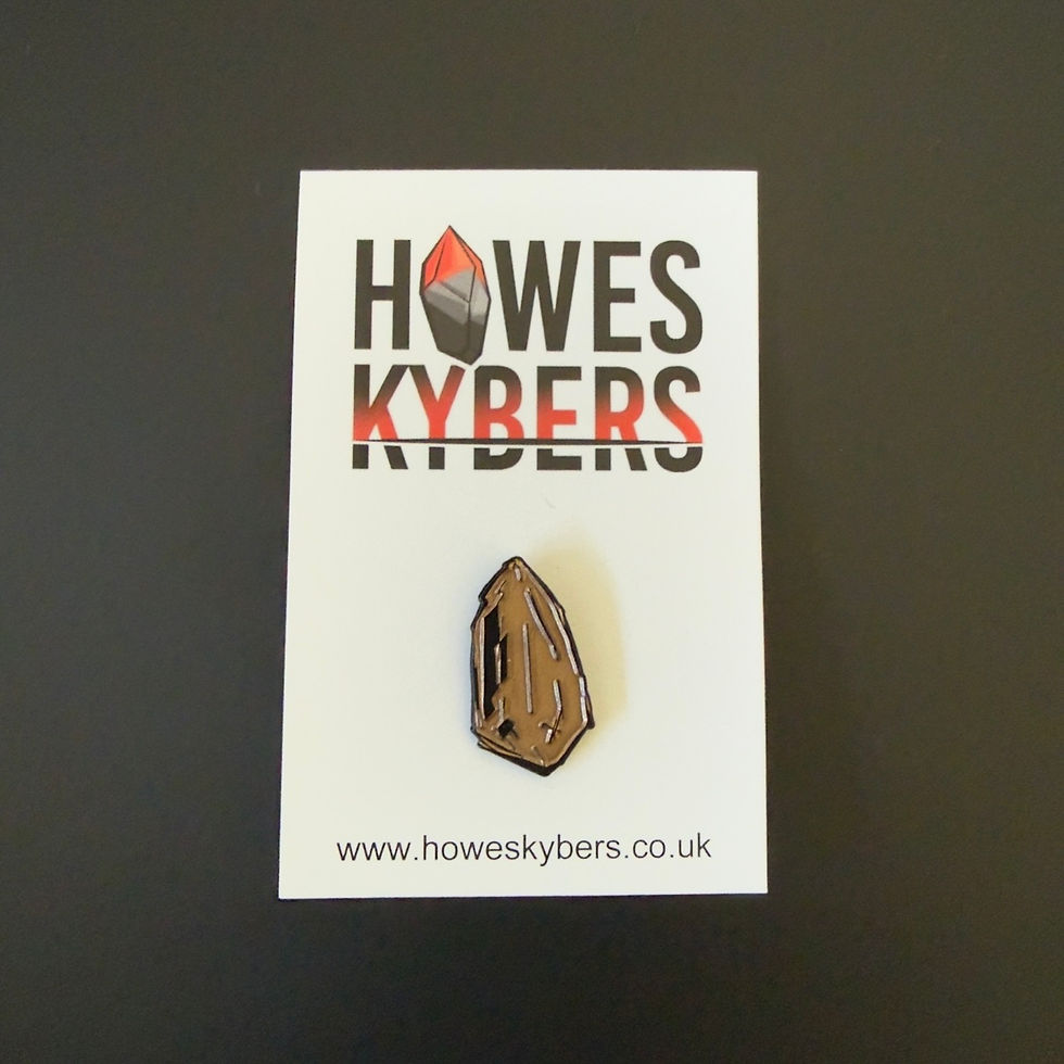 Thumbnail: Elemental Nature Enamel Kyber Crystal Pin Set - Green and Bronze