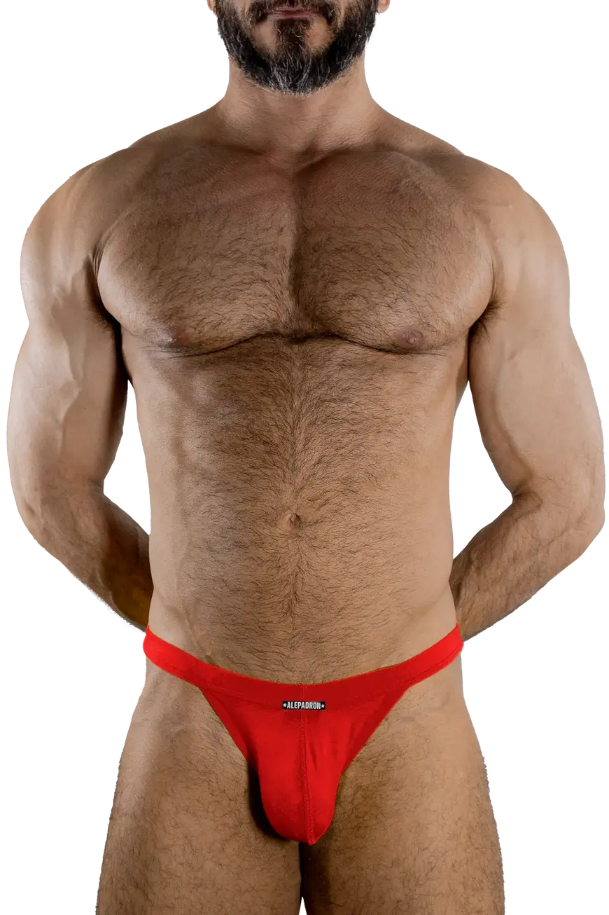 Pose frente de Tanga Summo rojo