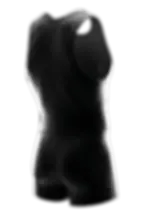 enterizo corto con cierre hombre vinilo vista lateral