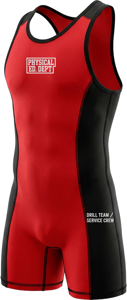 singlet deportivo bicolor hombre rojo y negro