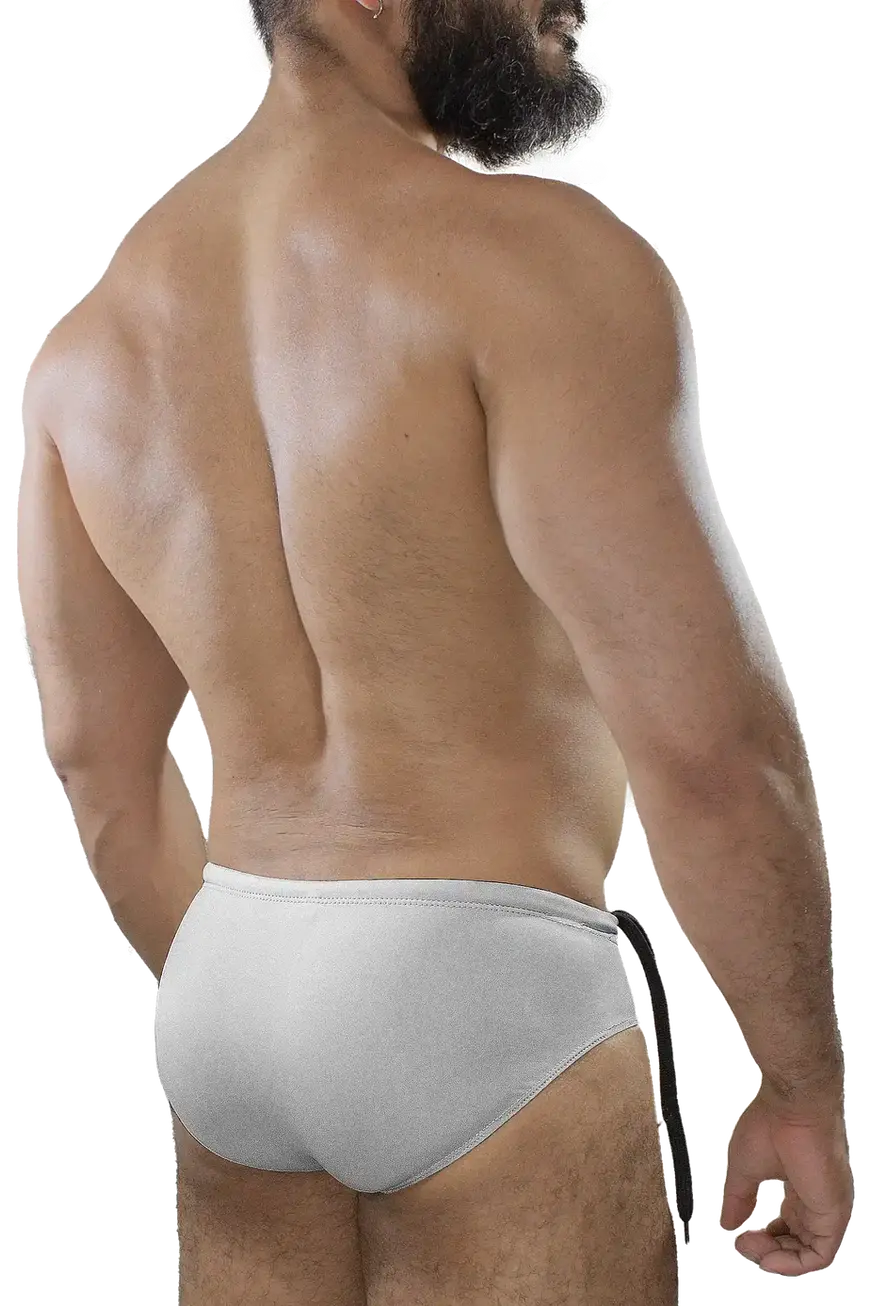Pose espalda de Sunga Brasileira blanco