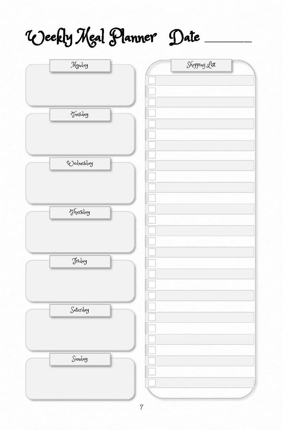 Thumbnail: Weekly Meal Planner - Cherries With Lace