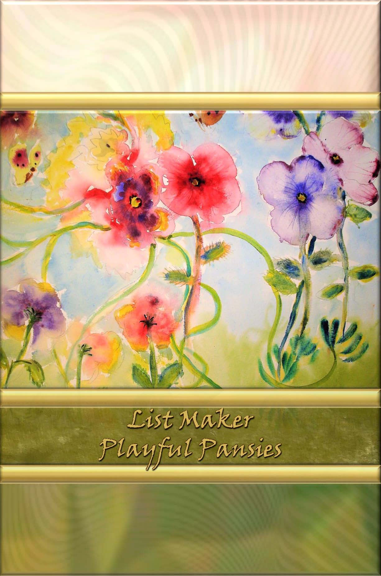 List Maker - Playful Pansies