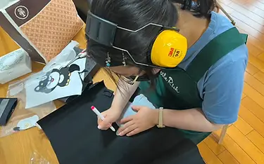 コーヒー豆の作業