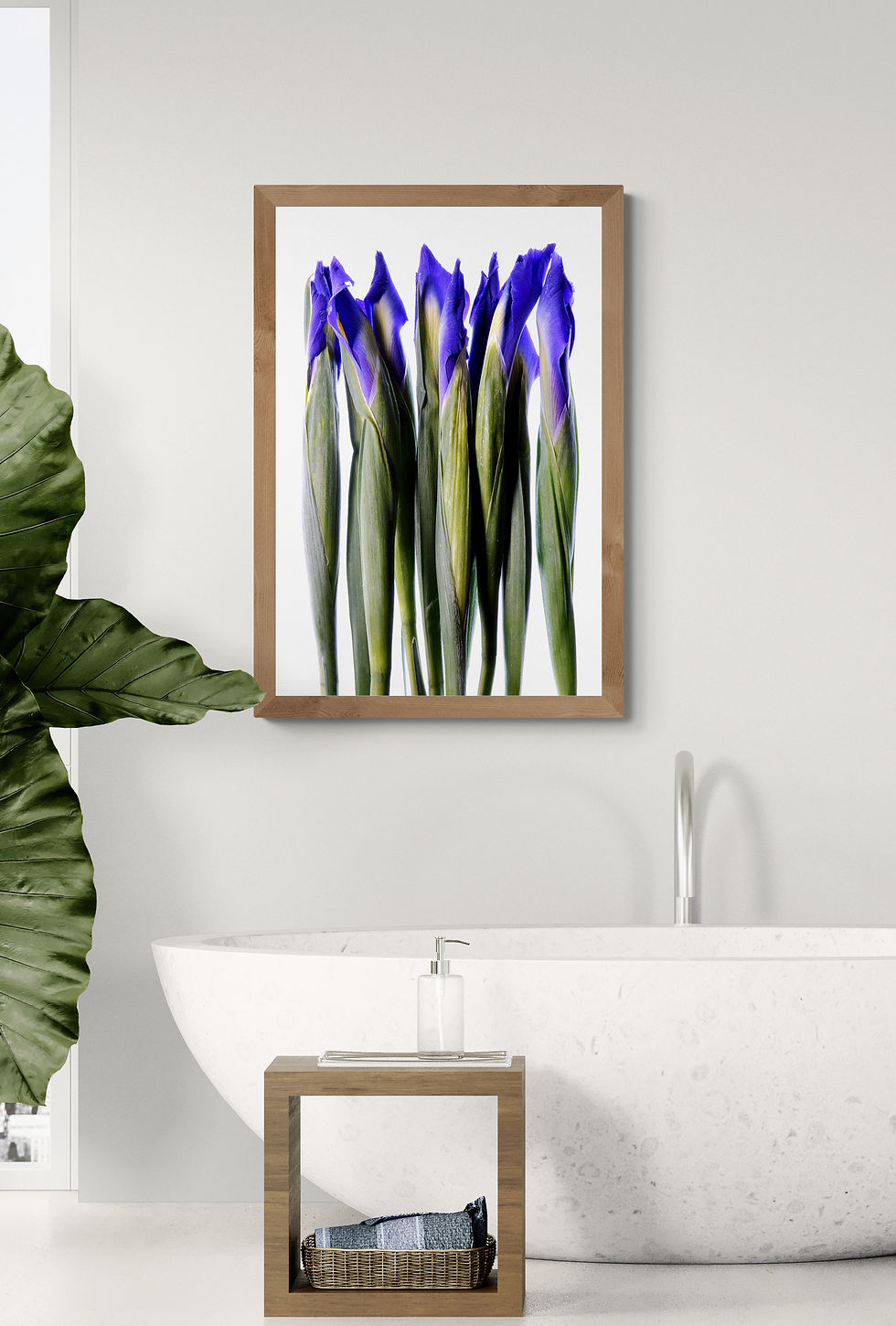 Thumbnail: Blue Iris flowers downloadable print - botanical wall art - Photography by Nadia Culph