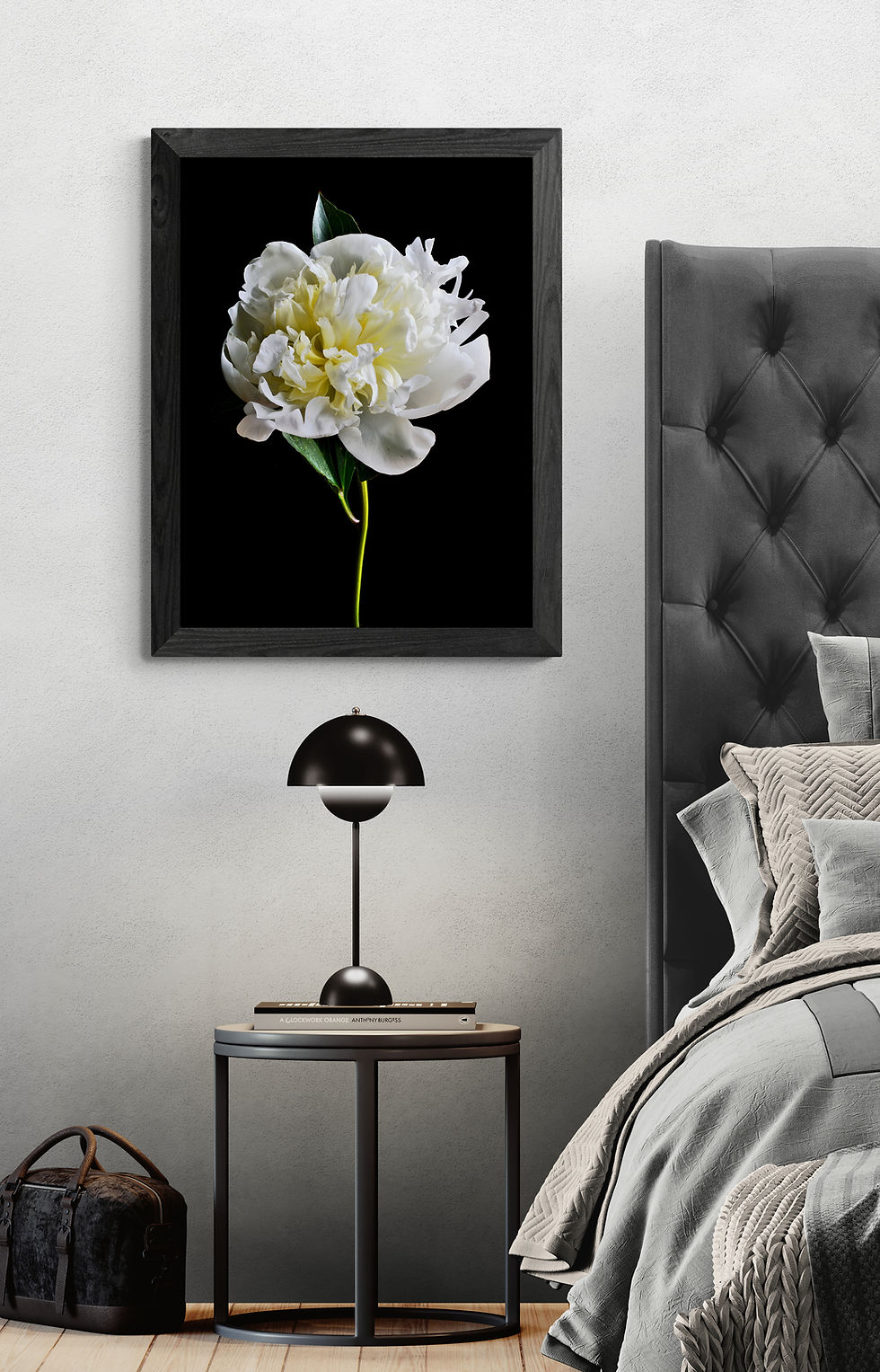 Thumbnail: White Peony printable wall art - Downloadable flower print - Digital download by Nadia Culph