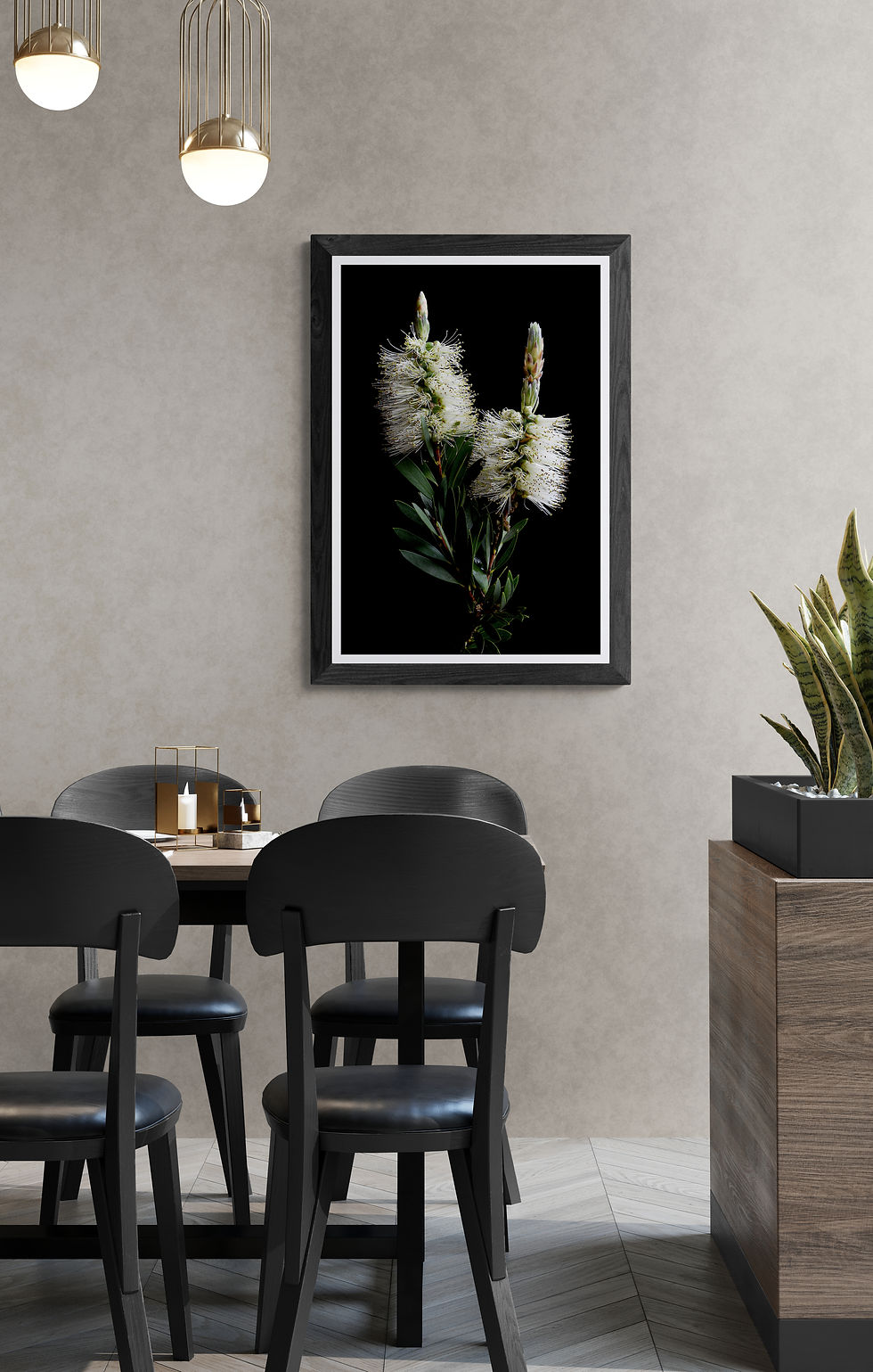 Thumbnail: White Callistemon - Australian nature wall art - Botanical photography print by Nadia Culph