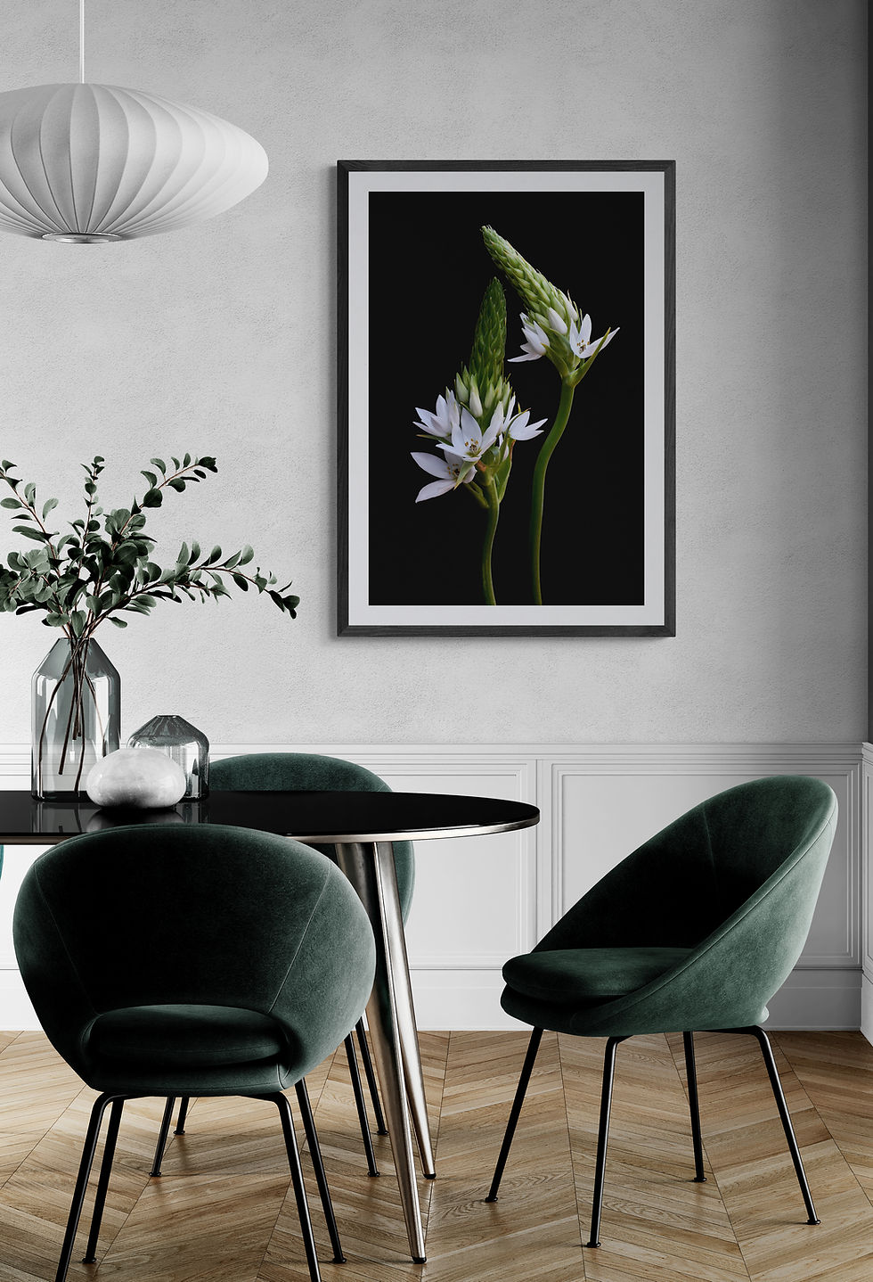 Thumbnail: Chincherinchees - Floral artwork - Flower wall art - Still life photography print by Nadia Culph