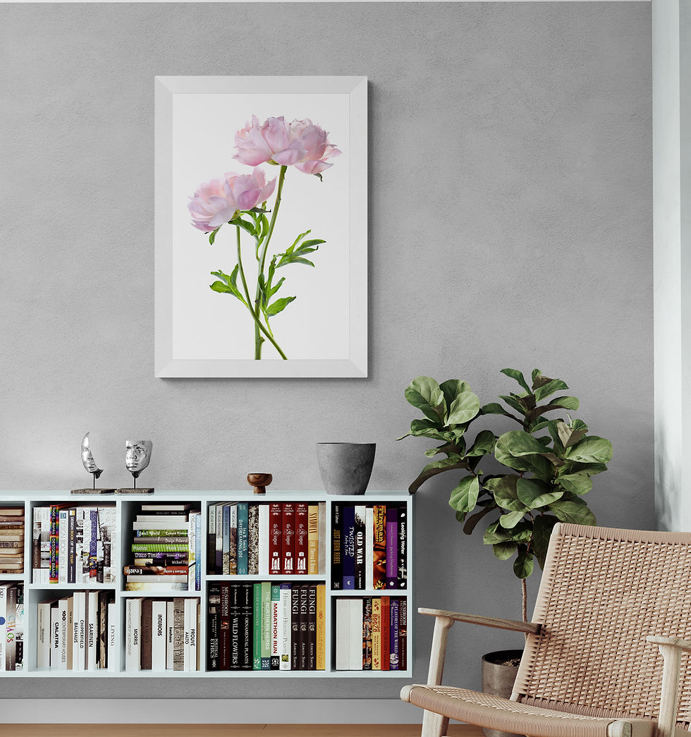 Thumbnail: Pink Peony flowers printable artwork - Downloadable floral wall art print - Digital download by Nadia Culph