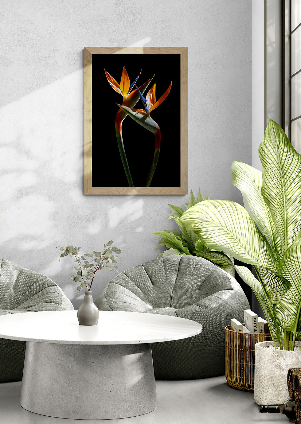 Bird of Paradise print - Tropical flower artwork - Botanical wall art - Digital download by Nadia Culph
