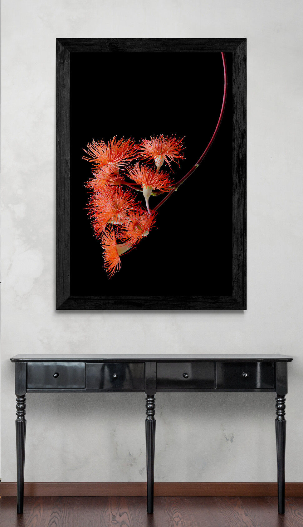 Thumbnail: Orange Flowering Gum - Australian floral wall art - photography print by Nadia Culph