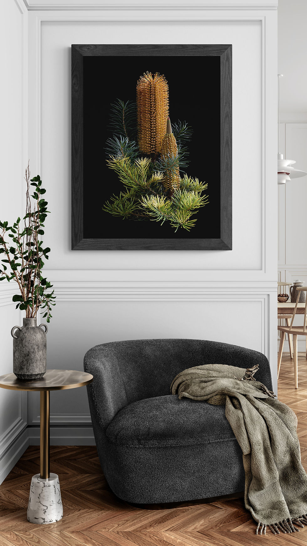 Thumbnail: Banksia Ericifolia x Spinulosa - Australian nature artwork - Botanical wall art - still life photography print by Nadia Culph