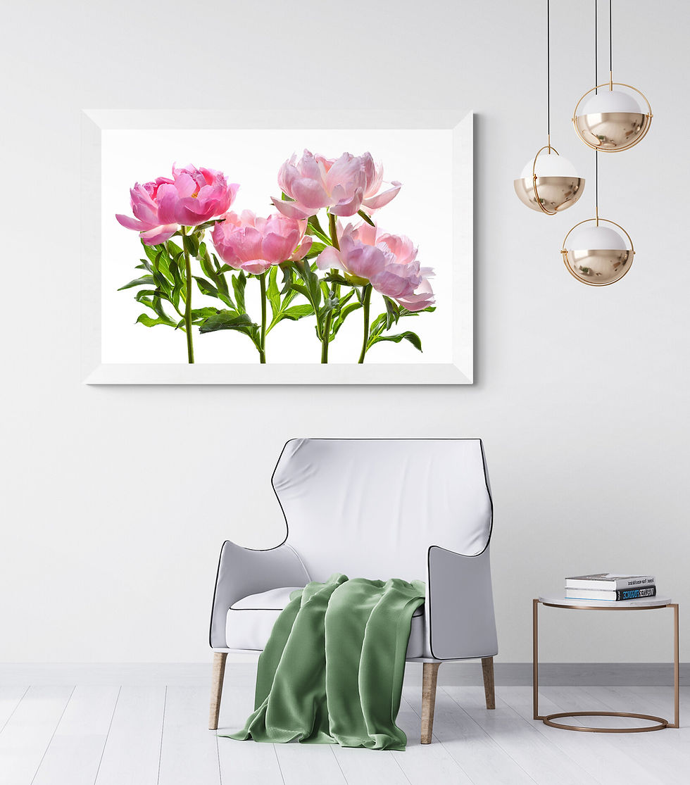 Thumbnail: Pink Peonies printable wall art - Downloadable floral print - Digital download by Nadia Culph