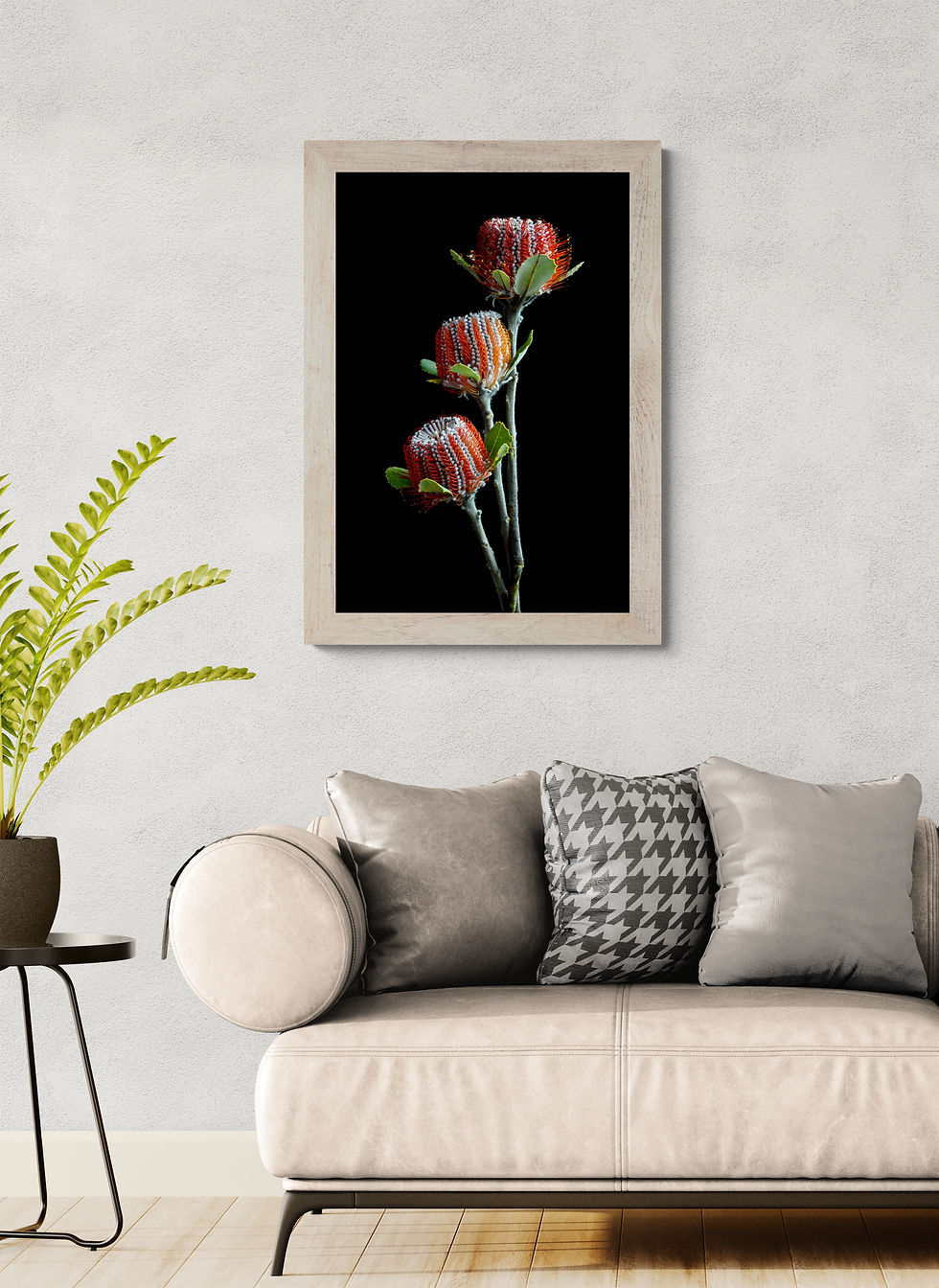 Banksia Trio ~ Printable Australian Plant Poster ~ Downloadable Wall Art by Nadia Culph