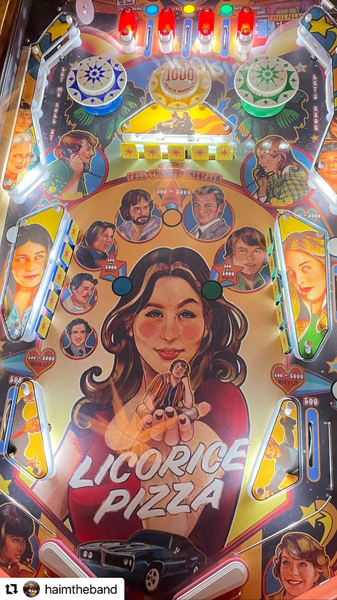 Licorice Pizza Custom MGM Pinball Machines Orange County Pinballs
