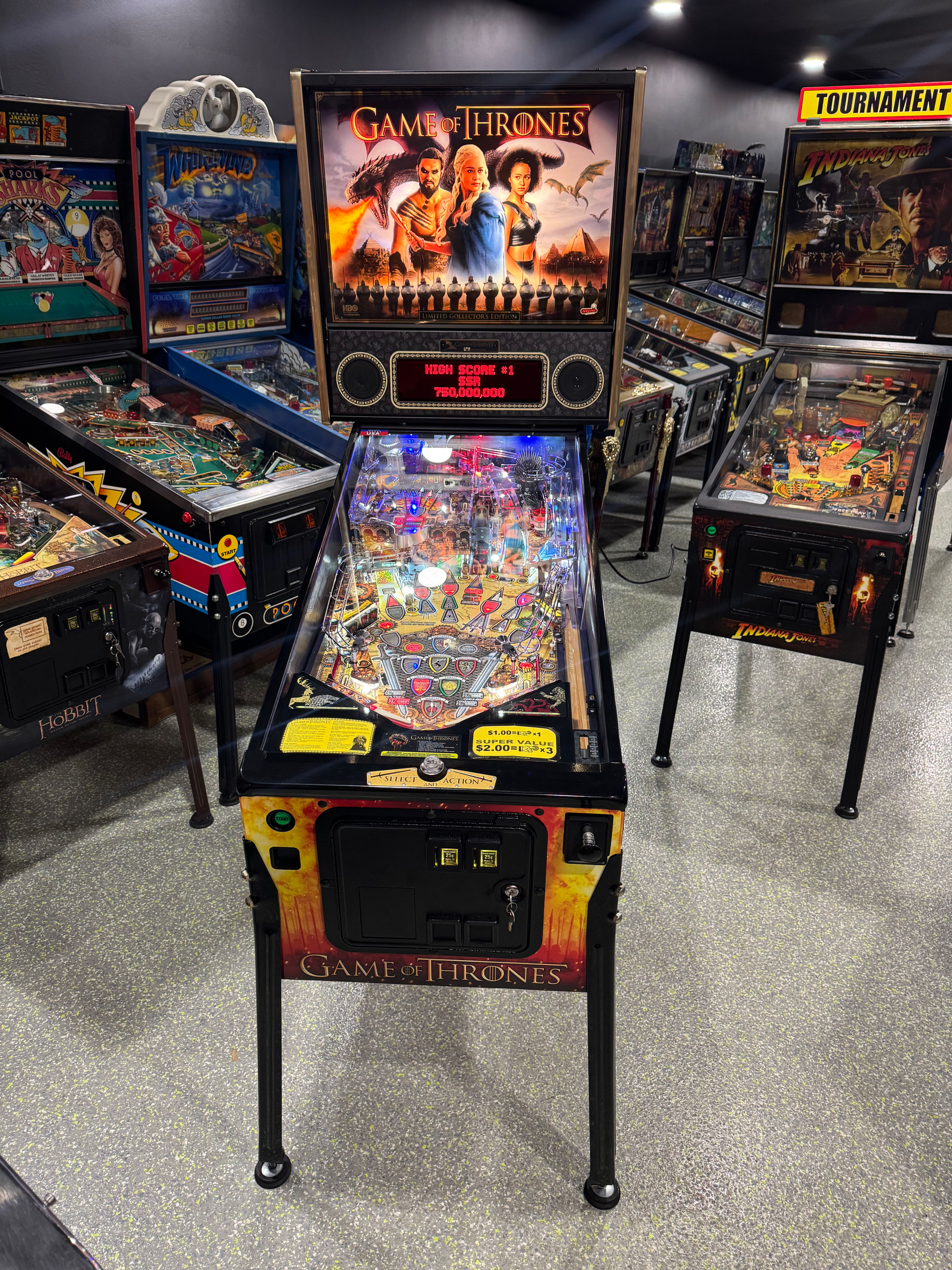 Game of Thrones Limited Edition pinball machine by Stern