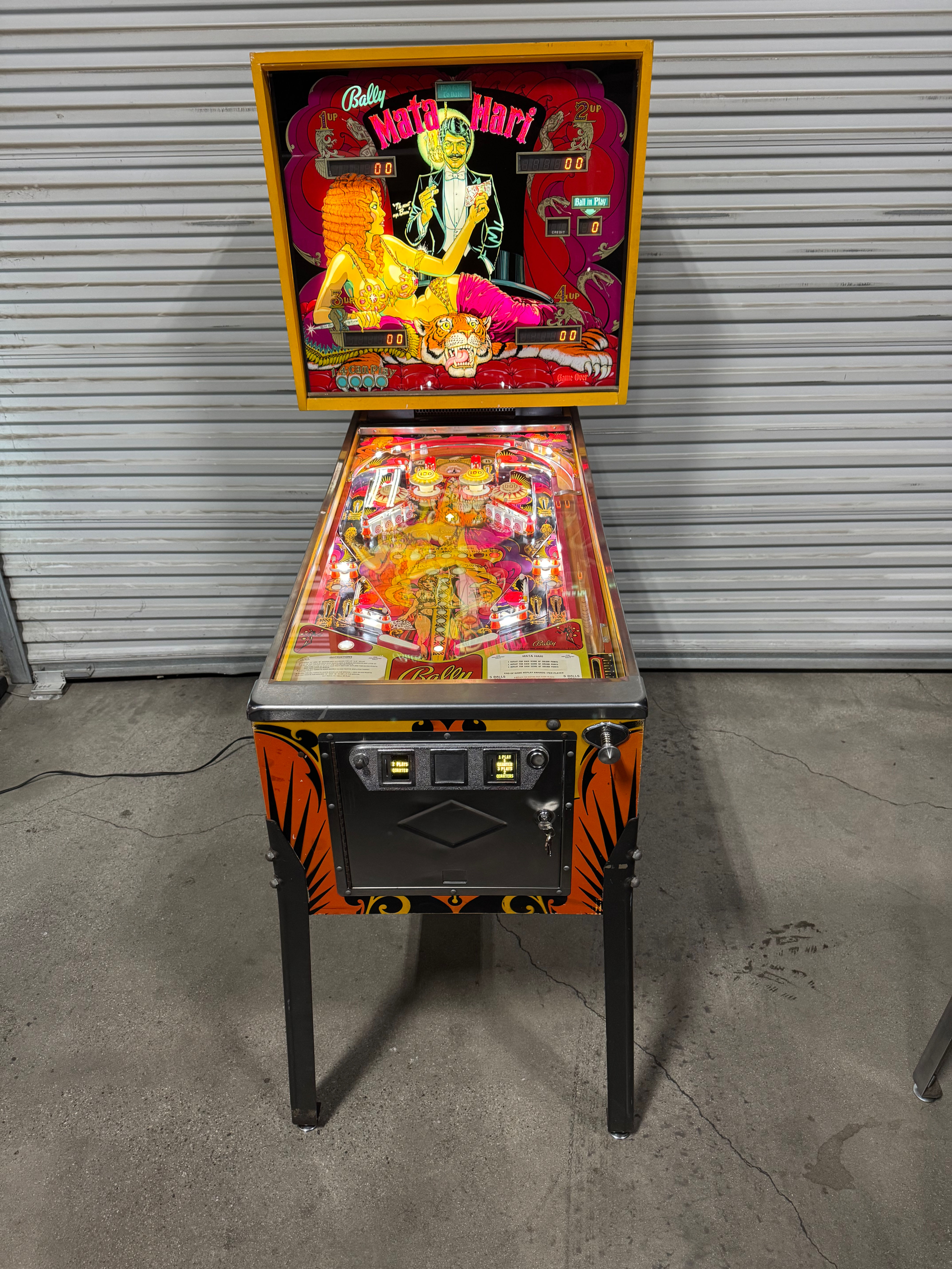 Mata Hari pinball machine by Bally 1978