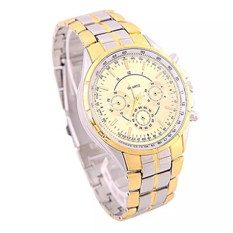 Thumbnail: 50%
￼Bluelans® Men Fashion Casual Businss Stainless Steel Band Analog Quartz Wri