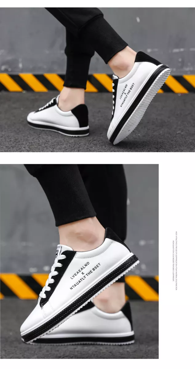 Thumbnail: 2020 Mens Casual Sneakers Students Running Shoes for Men Korean Letter Print Fas